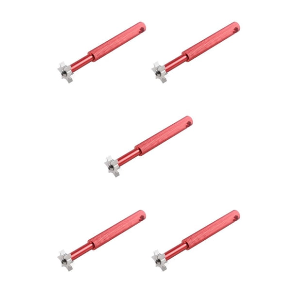 Afilador de ranuras para palos de golf Advancent mango antideslizante de aleación de aluminio Rojo 5piezas