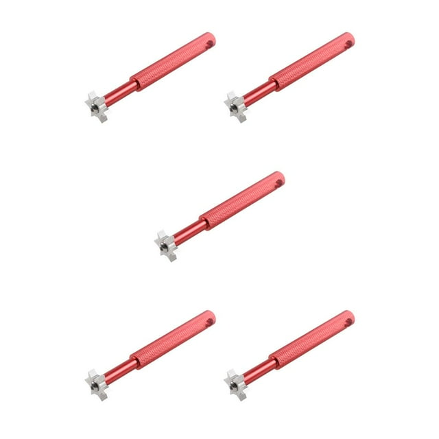 Soidarity Afilador de ranuras para palos de golf, mango antideslizante de aleación de aluminio, herramienta de limpieza de cuña, accesorios portátiles Rojo 5piezas Soidarity CBP224519