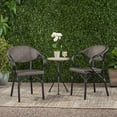 thumbnail image 2 of GDF Studio Caralee Outdoor Parisian Cafe Chair, Black and Dark Brown, 2 of 10