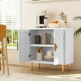 thumbnail image 6 of HLR Modern Accent Storage Cabinet with 2 Doors, Kitchen Buffet Sideboard for Dining Room, White, 6 of 7
