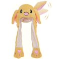 thumbnail image 1 of Cute Yellow Bunny Hat with Moving Ears - Fun Plush Rabbit Cap for Women and Girls, 1 of 4