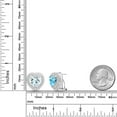 thumbnail image 2 of Gem Stone King 925 Sterling Silver Post Clip Stud Earrings Topaz Moissanite (9.65 Cttw), 2 of 3