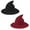 2 Pack Black+Red, variant on Zando Halloween Witch Hats for Women Wool Wizard Hat for Cosplay Costume Party Purple