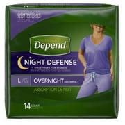 Depend Night Defense Underwear for Women, Large - Pack of 14