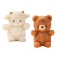 thumbnail image 1 of Conjunto de 2 Peluches de Animales, Acolchados y Cómodos para el Sofá en Navidad., 1 of 9