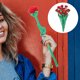 thumbnail image 2 of KAKOWELY 12 piezas de flores flexibles para el hogar, decoración de ramos de flores, adorno de rosas de peluche, diseño de escena, ramo, 2 of 5