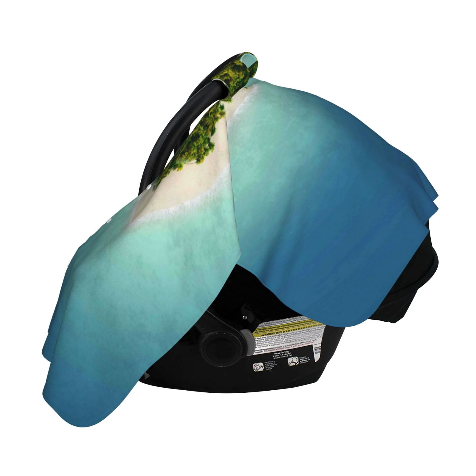 Naloa Paradise Island Baby Car Seat Cover, Breathable Baby Carrier Cover, Multiuse Baby Carrier Cover & Nursing Breastfeeding Cover