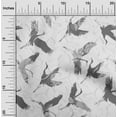 thumbnail image 2 of oneOone Velvet Light Gray Fabric Asian Japanese Bird Fabric For Sewing Printed Craft Fabric By The Yard 58 Inch Wide, 2 of 5