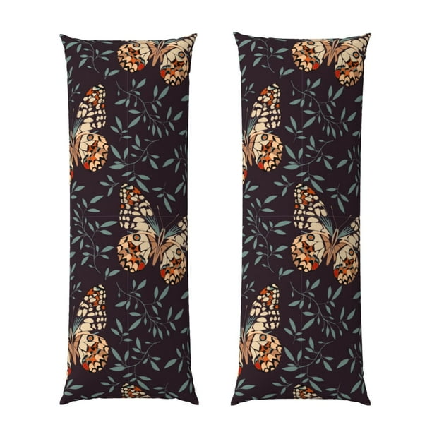 Balery Butterfly1 Funda Protectora para Almohada Corporal de Algodón Hipoalergénico con Cierre(55 x 21 pulgadas), Almohadas No Incluidas