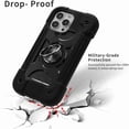 thumbnail image 4 of Dteck for iPhone 13 Pro Max Case 6.7 Inch with Ring Stand, Heavy-Duty Military Grade Shockproof Phone Cover with Magnetic Car Mount for iPhone 13 Pro Max,Black, 4 of 6