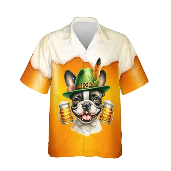 Best French Bulldog Dad Proud Beer Lover Happy Oktoberfest Hawaiian Shirt Breathable Summer Unisex Merch Dog Lover Gifts - 02016