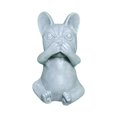 thumbnail image 2 of Estatua de Francés, estatua de perro, obra de arte, escultura de perro lindo de resina, adornos para patio, jardín, decoración del hogar , No hablar No hablar, 2 of 8