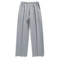 thumbnail image 2 of Plebaso Mens Summer Pants Drawstring Thin Wide Leg Pants Casual Lightweight Loose Trousers with Pockets, 2 of 3