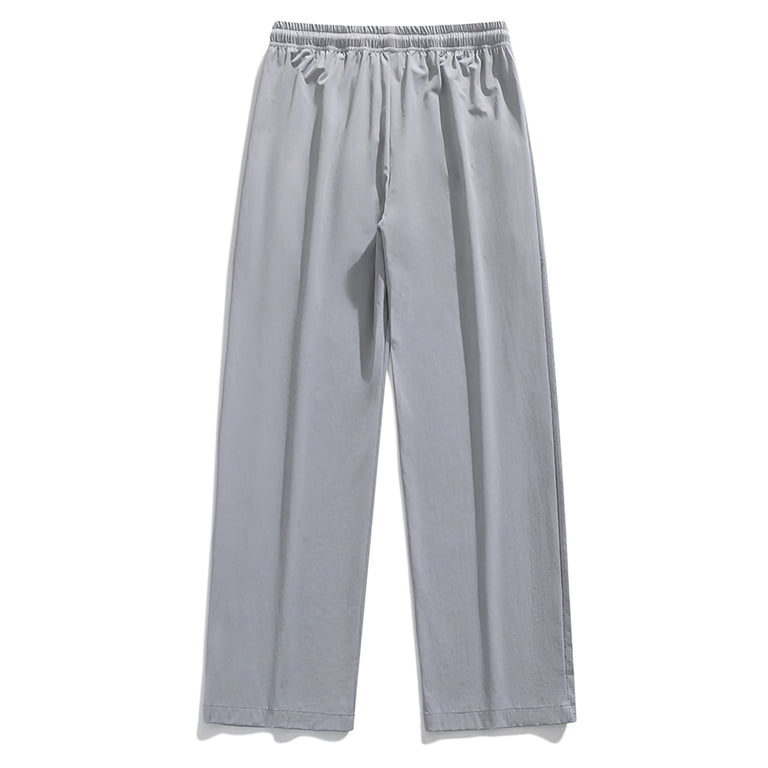 Men Work Pants, Men's Japanese Style Trouser Drawstring Elastic