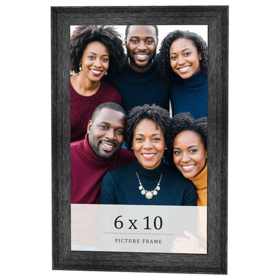 6x10 Frame Black Real Wood Picture Frame Width 1.5 inches | Interior Frame Depth 0.5 inches | Barn