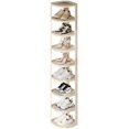 thumbnail image 1 of SIABC-9 Tiers Corner Shoe Rack, Free Standing Stackable Shoe Organizer, Vertical Narrow Shoe Storage Stand, Space Saving Shoe Tower Shelf for Living Room Entryway (White), 1 of 4