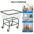 thumbnail image 7 of Dextrus Rolling Laundry Cart with 360° Swivel Brake Casters, 2.5 Bushel Large Capacity Wire Laundry Basket Cart for Laundry, Anti Rust Coating Steel Frame with Galvanized Finish, 7 of 7