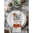 thumbnail image 2 of Maple Leaves Fall Cloth Napkins Set of 4 Reusable Dinner Napkins, Thanksgiving Pumpkins Autumn Corn Wood Grain Cocktail Napkin Washable Table Napkins for Wedding/Holiday Party/Baby Shower 20"x20", 2 of 7