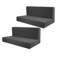 thumbnail image 5 of Tnarru 2Pcs RV Seat Covers Camper Cushion Covers Easy Fitted Comfort Camper Cushion Slipcovers Sofa Furniture Protector for Trailers dark grey, 5 of 8