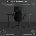 thumbnail image 6 of VITESSE Ergonomic Office Chair with Flip-up Armrests, Big and Tall Leather Executive Office Chair, High Back Lumbar Support Home Computer Desk Chair, Heavy and Duty Computer Chair (Black), 6 of 14
