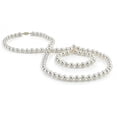 thumbnail image 1 of 14K Gold 8-9mm AAAA Quality White Freshwater Cultured Pearl Necklace for Women in 51 Rope Length, 1 of 7