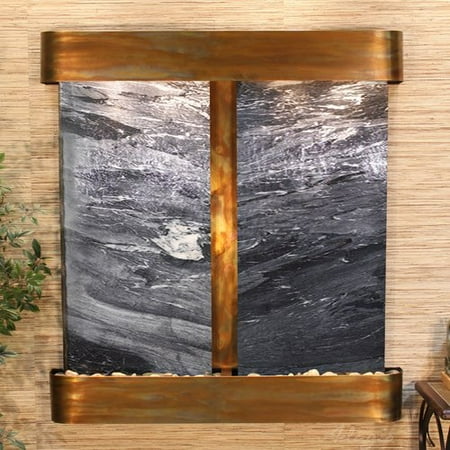 Adagio Fountains Aspen Falls Natural Stone/Metal Wall Fountain