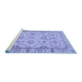 thumbnail image 2 of Ahgly Company Machine Washable Indoor Square Oriental Blue Traditional Area Rugs, 6' Square, 2 of 4