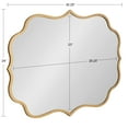 thumbnail image 6 of Kate and Laurel Higby Scalloped Wall Mirror, 24 x 31, Gold, Decorative Modern Glam Mirror with Curved Scalloped Edge and Robust Metal Frame, 6 of 8