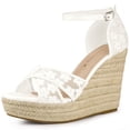 thumbnail image 1 of BLISSFUL STEP Women's Espadrille Wedge Heel Wedge Sandals, 1 of 6