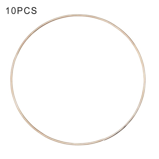 Inteprter 10 Uds anillos de Metal decoración de pared aros de Metal atrapasueños accesorios para manualidades DIY círculos Kits de decoración para fiestas Inteprter HA000651-00B