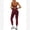 Burgendy Red, variant on Workout Sets for Women Seamless Butt Lifting Leggings Halter Sports Bra Scoop Neck Backless Yoga Outfit 2 Piece Gym Running Outfits