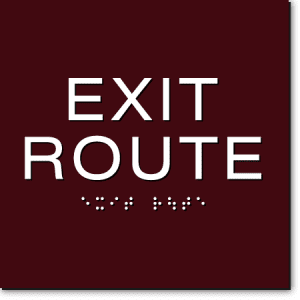 

Exit Route Sign-Brown / White (3 Units)