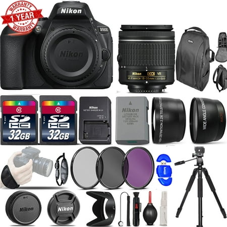 Nikon D5600 Digital SLR Camera +3 Lens 18-55mm VR + 64GB -Great Saving Full