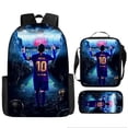 thumbnail image 1 of Soccer Star Printed Backpack Three-piece Set, Youth School Bag, Student Backpack-SinKeeU, 1 of 4