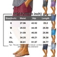 thumbnail image 3 of Womens Lightweight Breathable Knee Length Shorts Casual Vacation Elastic Waist Pleated Pocket Trousers Spring Summer Basic Capris Wine XXL, 3 of 6