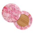 thumbnail image 2 of Jeiento Pink Marble Print Bar Stool Covers Round with Elastic Bands Floral Bar Stool Seat Covers Slipcover Washable Soft Bar Chair Seat Cover for Home Bar Hotel Market Set of 2, Small, 2 of 6