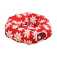 thumbnail image 1 of Cama túnel navideña para gatos, cueva tipo donut, accesorio para mascotas, práctico túnel tipo donut debajo del de Navidad para gatitos y perros, 1 of 8
