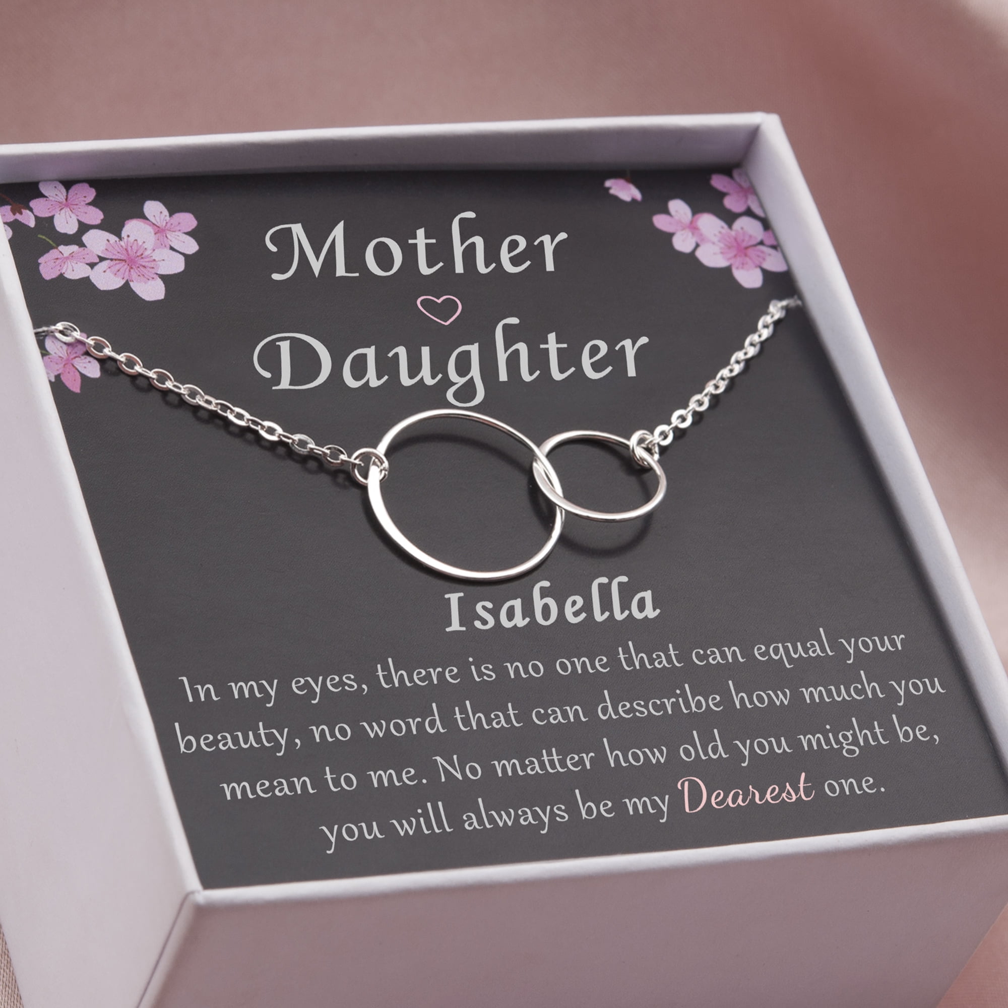 YAFEINI Mother's Day Gifts For Mom 925 Sterling Silver Mother And Daughter Necklace Mother's Day Birthday Pendant Jewelry For Mum Women (A-mother And Daughter