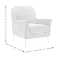 thumbnail image 4 of HomeStock Retro Renaissance Chair In Coal, Polished Gold Legs, Overhang Arm, 35 x 30 x 37 inches, Arm Rest, Cushion Availability, Plush Cushion, 4 of 4