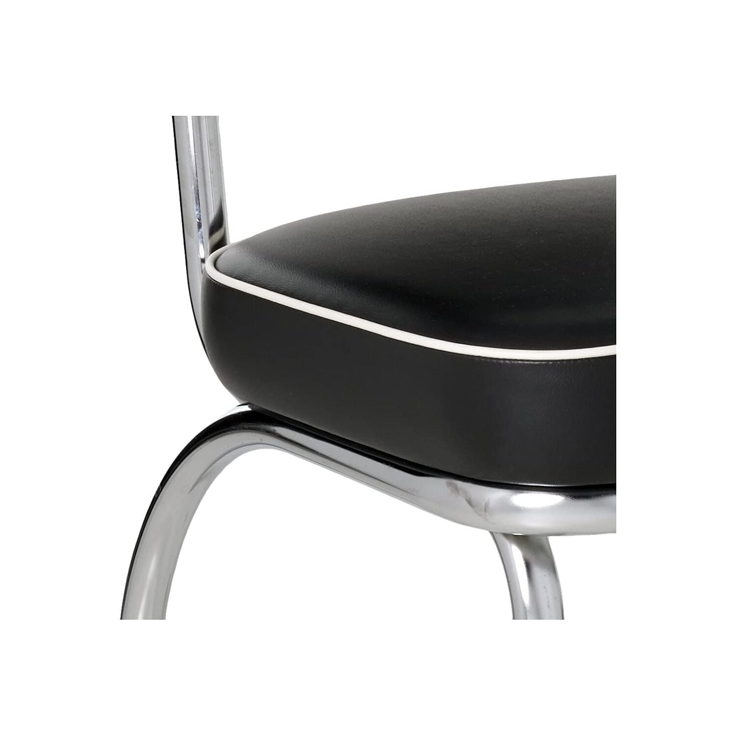 Richardson Seating Diner Chair with 2" Box Seat-Color:Black
