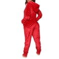 thumbnail image 3 of Mialoley Combinaison de Noël Femme, Pyjama à Capuche en Molleton à Manches Longues, 3 of 5