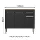 thumbnail image 5 of Mueble de Cocina Madesa Emilly 3 Puertas y 1 Cajón Marrón/Negro, 5 of 8