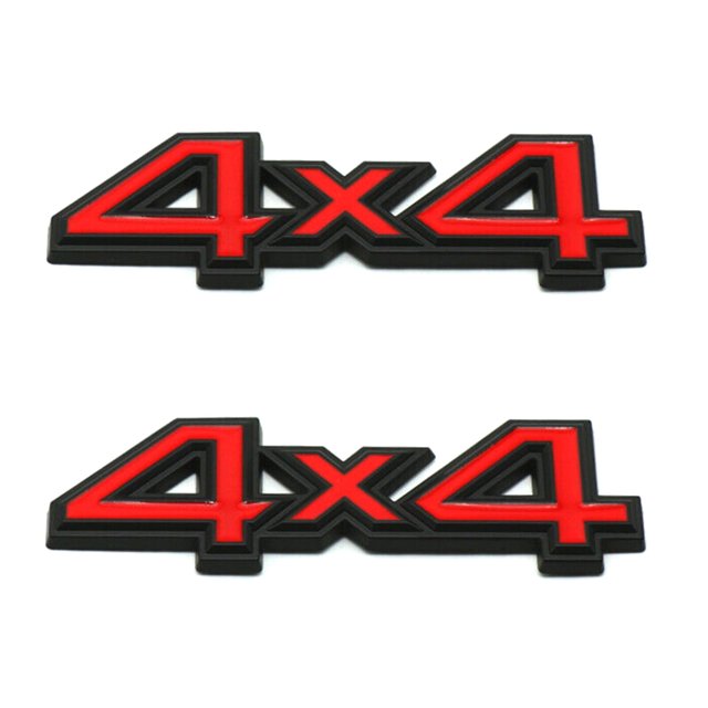 RV 2 uds Metal negro rojo 4WD 4x4 coche maletero trasero emblema insignia calcomanías pegatina Dodge Rojo Verde
