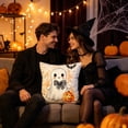 thumbnail image 5 of Halloween Pillow Covers 18x18 Ghost Pumpkin Digital Print Throw Pillow Cases, Spooky Decorative Cushion Covers for Couch Sofa Bedroom, Soft Polyester Halloween Decor by OVFUIZ, 5 of 8