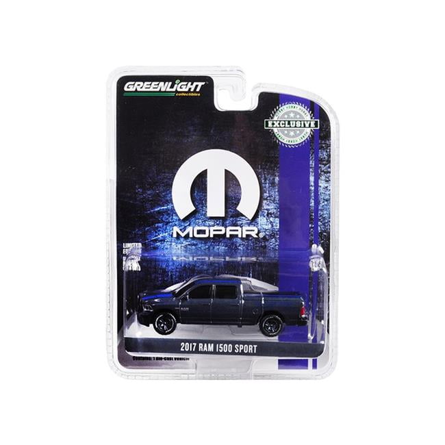 Greenlight 17 Dodge Ram 1500 Sport Pickup Truck With Bed Cover Metallic Dark Blue Blue Stripe Mopar Hobby Exclusive 1 64 Diecast Model Car Walmart Com