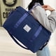 thumbnail image 5 of Bolso de lona unisex de moda Bolso de gimnasio con cremallera informal para hombres y mujeres (azul oscuro), 5 of 7