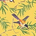 thumbnail image 6 of HAOXIT Birds Wicker Tablecloth Round Leaves Chinese Style Countryside Yellow Waterproof Wipeable Table Cloth Cover Table Pad Cover for Dining Room Fitted Table  54-58, 6 of 8