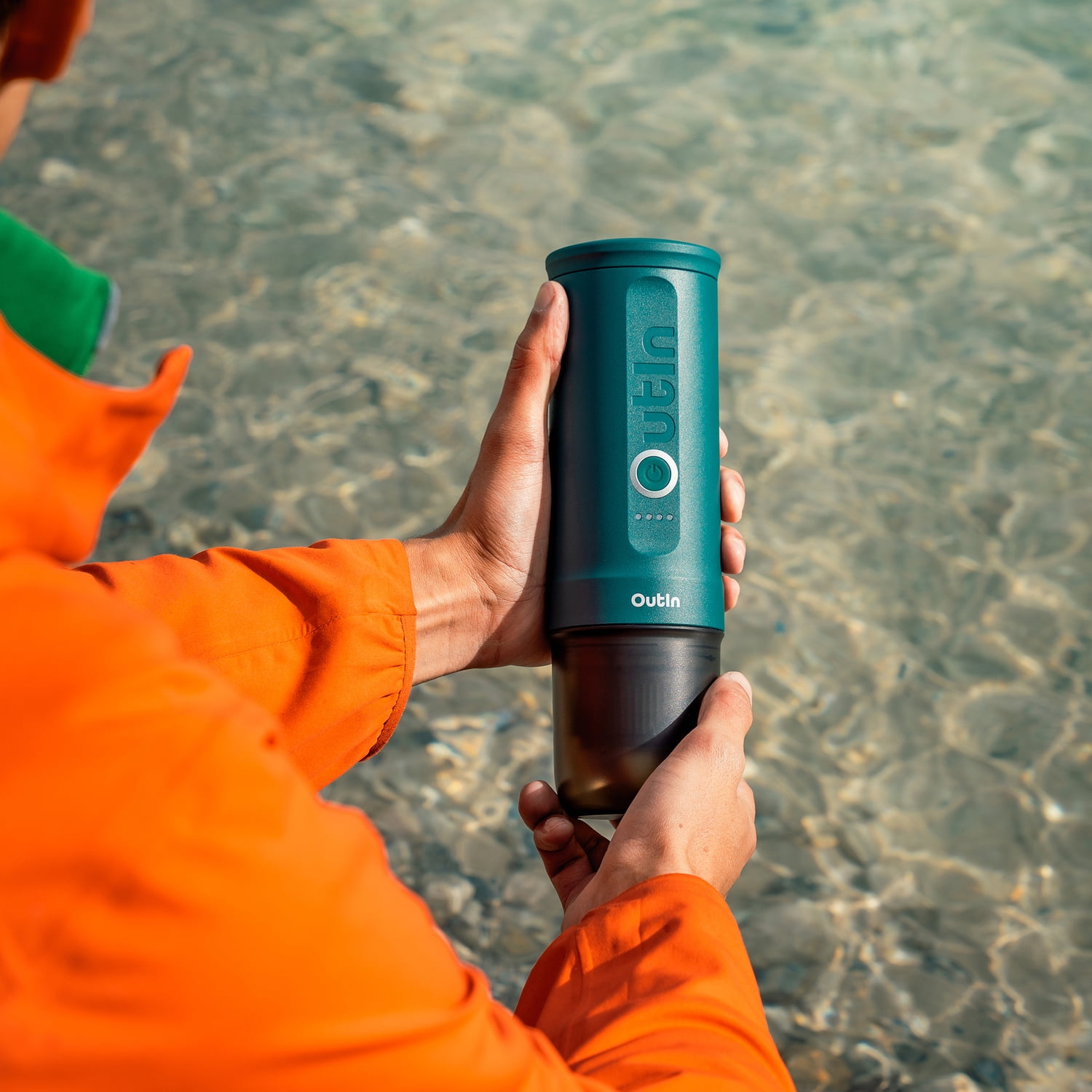 OutIn Nano Portable Electric Espresso Machine, Outin Teal