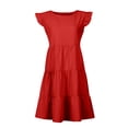 thumbnail image 2 of Vedolay for Women Summer Dress for Women Spaghetti Sleeveless Tops Sun Flowy Dresses,Red XXL, 2 of 5