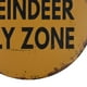 thumbnail image 4 of Letrero de hojalata con texto en inglés "Reindeer Fly Zone", póster, decoración navideña, manualidades, 4 of 6